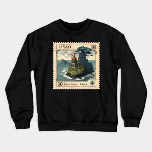 MTG - Island Stamp - Lisao - Postage Stamp Series Crewneck Sweatshirt